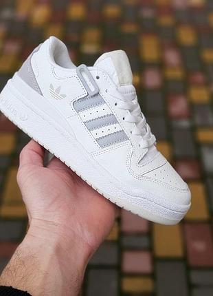 Жіночі літні кросівки adidas forum білі з сірим кросівки адідас форум для дівчат 37(23.5см)