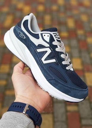 Чоловічі літні кросівки new balance 990v6 сині з білим нюбеленс 990 для хлопця новинка 42(26,5см)