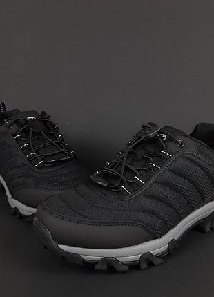 Зимові чоловічі кросівки merrell vibram чорні з сірим термо на флісі кросівки мерел вібрам на резинці