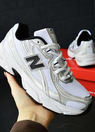 Кроссовки женские new balance 740 белые с серым и черным текстиль нью беланс 740 на весну, лето, осень 40(25.5см)