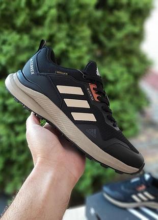 Мужские текстильные черные adidas terrex leisure на весное лето осень | кроссовки адидас терекс черные 44(28см)