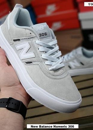Кроссовки мужские new balance numeric 306 серые демисезонные замшевые нью беланс нумерик 306 на весну, лето, осень