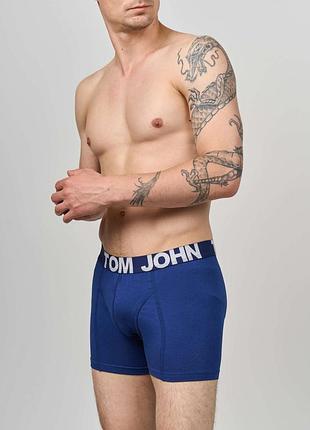 Трусы-шорты мужские однотонные - tom john - синие и серые 2020 xxl, синий