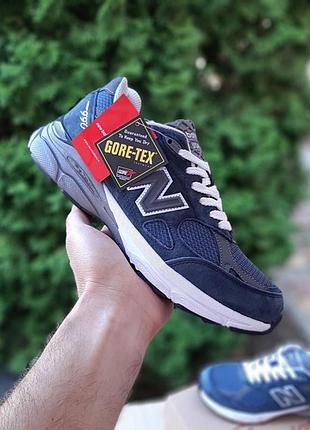 Чоловічі зимові низькі кросівки new balance 990v3 x bodega anniversary синій теплі термо (22090v3 44 (28 см)