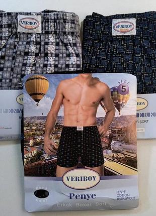 Набор мужских семейных трусов veriboy 3 шт. 100% хлопок doremi 1/3 6 (3xl)