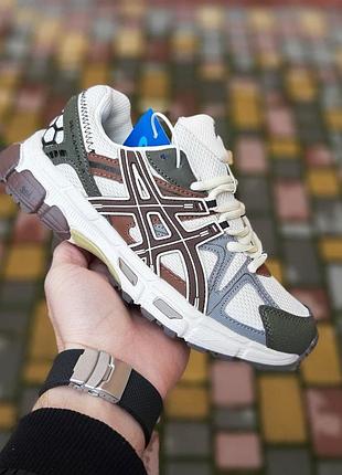 Чоловічі зимові термо кросівки asics gel kahana 8 бежеві з сірим модні теплі кросівки для хлопця асікс кахана