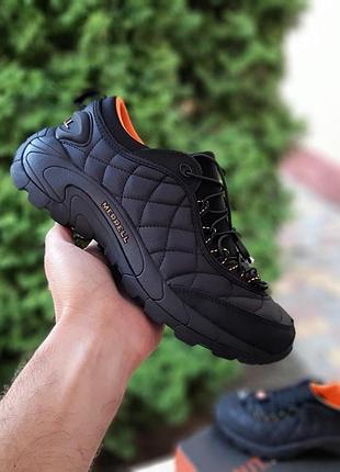 Теплі змові чоловічі кросівки merrell ice cap moc iiі stretch low чорні з помаран термо кросівки мерел айс кап 45(28,5см)
