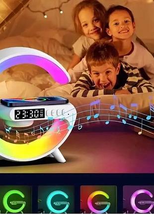 Настільна смарт-лампа з бездротовою зарядкою та динаміком smart light sound machine g63