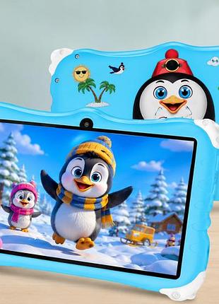 Детский планшет meijiahui k1 android-15 penguin / планшет 7" 6gb/128gb / детский планшетный пк с экраном 7 дюймов синий