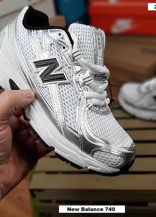 Кросівки жіночі new balance 740 білі з чорним текстиль нью беланс 740 на весну, літо, осінь 40(24.5 см)