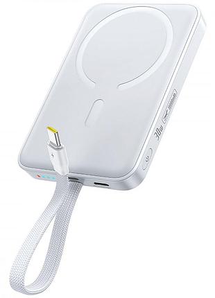 Портативна батарея baseus enerfill fm11 with built-in type-c cable 10000mah 30w white