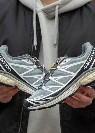 Сірі кросівки унісекс salomon advanced xt-6 dover silver black х саломон 39