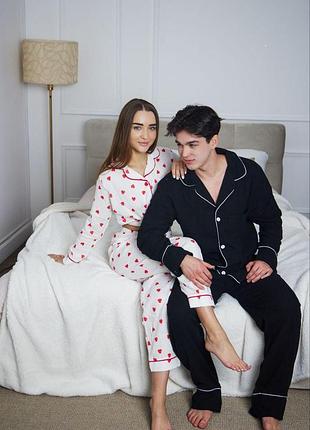 Мужская пижама муслиновая домашний костюм р.m.l,xl,2xl