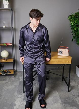Чоловіча піжама шовкова домашній костюм р.s,m,l,xl