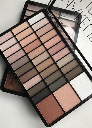 Палетка теней dodo girl makeup studio 33 оттенка: тени + хайлайтер + бронзер