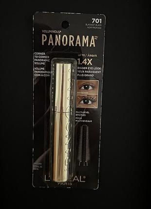Туш  l’oréal paris voluminous panorama mascara 701 blackest black