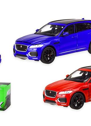 Машина металлическая welly, 24070w, 1:25 jaguar f-pace, откр.двери, капот, 2 цвета,р-р играш.18.5*7.5*6 см, короб.23*11*10 см