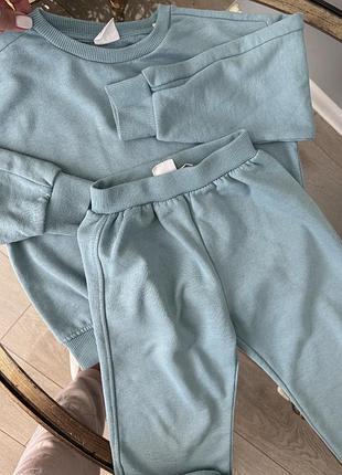 Оверсайз костюм zara літній світшот джогери без утеплення