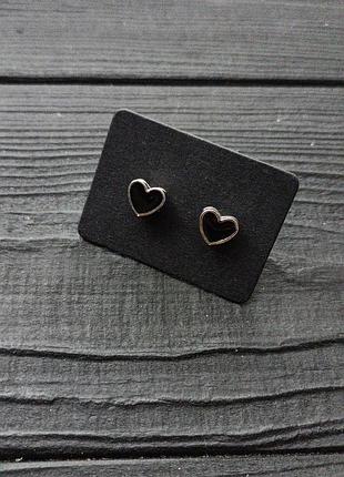 Серьги сердечки