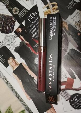 Жидкая матовая стойка помада anastasia beverly hills liquid lipstick at bittersweet