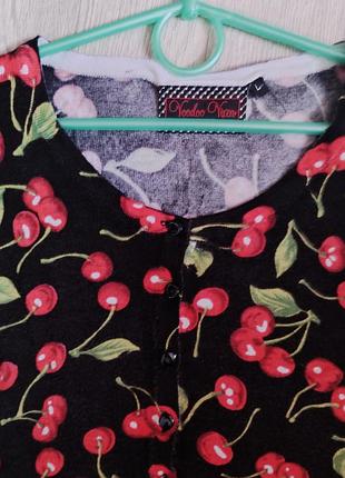 Вінтажна кофтинка в вишеньки 🍒🍒🍒 на гудзичках. 2