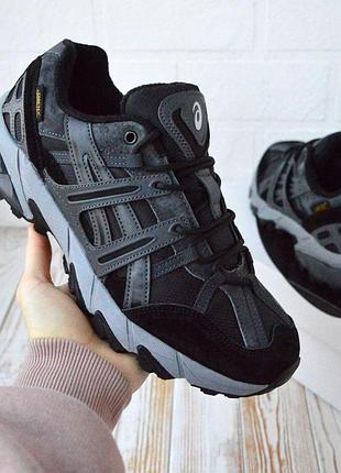 Чоловічі зимові термо кросівки asics gel sonoma темно-сірі з чорним теплі кросівки для хлопця асікс сонома 44(28см)
