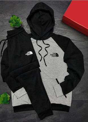 Спортивный костюм tnf серо-черный цвет