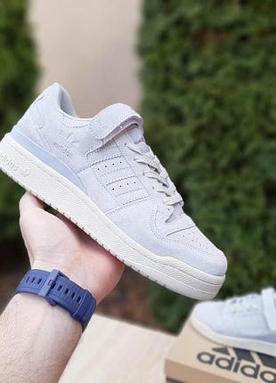 Чоловічі кросівки adidas forum 84 low сірі модні кросівки адідас форум чудової якості 44