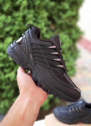 Чоловічі зимові термо кросівки salomonacs oq gore-tex чорні чоловічі теплі термо кросівки саломон 44(28см)