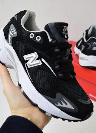 Кроссовки женские new balance 725 черные с белым текстиль сетка нью беленс 725 на весну, лето, осень 2026 41(26см)