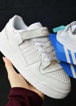 Кросівки жіночі adidas forum low білі шкіряні адідас форум на весну, літо, осінь 2026 41 (26 см)