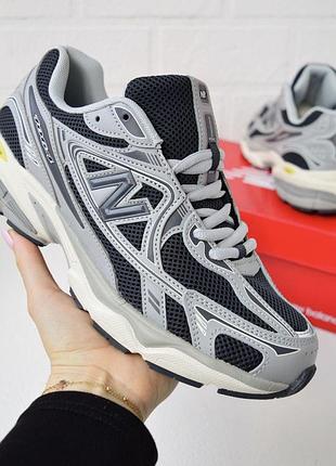 Кросівки чоловічі new balance 1064 сірі з чорним шкіряні нью беланс 1064 на весну, літо, осінь 44 (28 см)