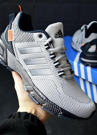 Кроссовки мужские adidas marathon tr серые с черным адидас марафон тр на весну, лето, осень 43(27.5см)