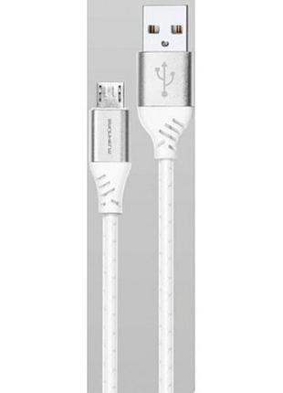 Кабель usb grunhelm miсro usb gmс-03ms 1 м білий