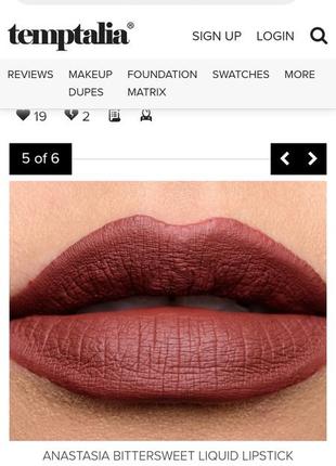 Жидкая матовая стойка помада anastasia beverly hills liquid lipstick at bittersweet10 фото