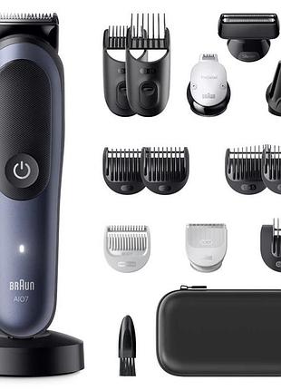 Машинка для стрижки волос braun all-in-one series 7 aio 7580 4 вт синяя