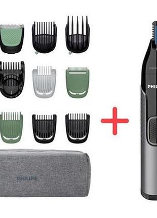 Машинка для стрижки волосся в наборі philips серії 9000 (17-в-1) mg9535/15 сіра