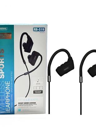 Вакуумні навушники bluetooth wireless sports remax rb-s19-black