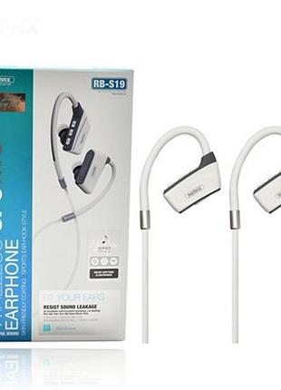 Вакуумні навушники bluetooth wireless sports remax rb-s19-white