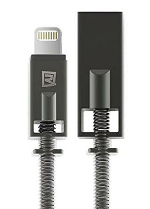 Lightning кабель royalty rc-056i, 1m black remax 304802
