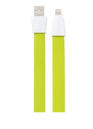 Lightning кабель flat full speed ii rc-011i 1m green remax 301601