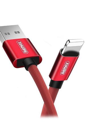 Lightning кабель 1 м fabric червоний remax rc-091i