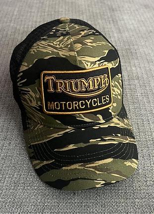 Бейсболка triumph motorcycles trucker cap, camo