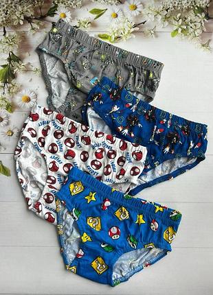 Трусики слипы на мальчика микс (набор 4 шт.) primark р.122 см (6-7 лет)