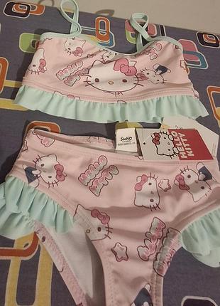 Купальник hello kitty раздельный на 1-е годы