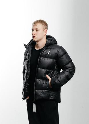 Пуховик air jordan brooklyn black/ зимняя куртка джордан черная/ мужской пуховик джордан на зиму