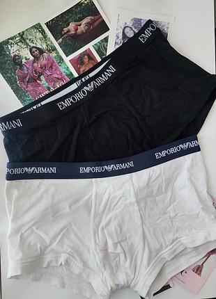 Мужские трусы боксерки коттоновые хлопковые emporio armani m l