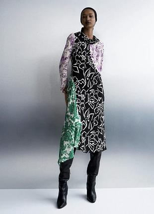 Красивое платье миди из вискозы от zara,p. s