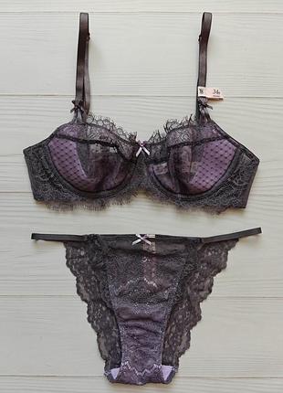 Красивый кружевной комплект белья victoria's secret оригинал