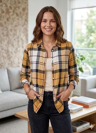 Barbour moorland женская рубашка в клетку
